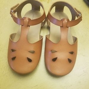 Zara toddler girl brown leather sandals size 9.5